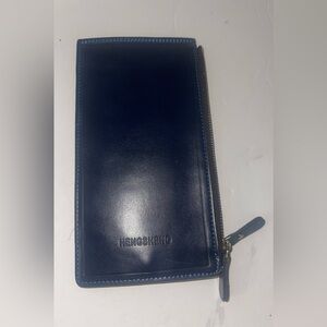 HENGSHENG Navy Zip leather Wallet new TikTok